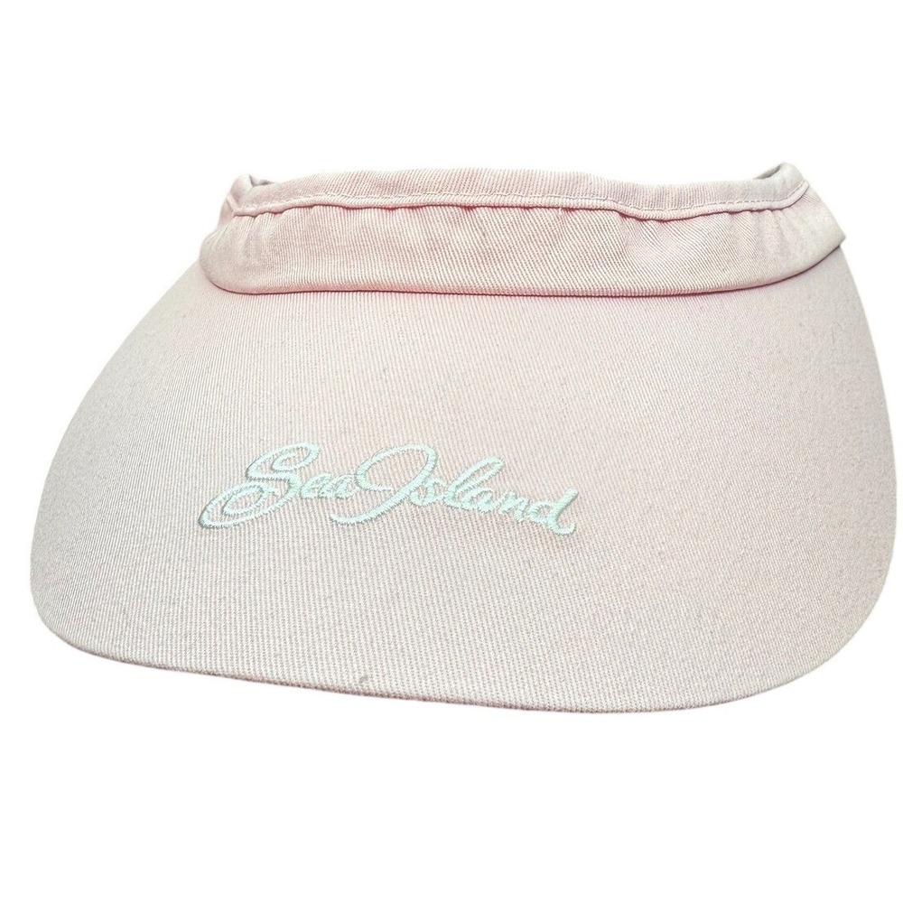 Sea Island Pink Visor‎ Hat Embroidered Logo Adjustable Tennis Golf Women